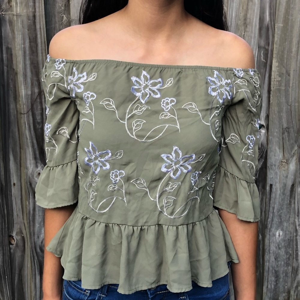 Green blouse